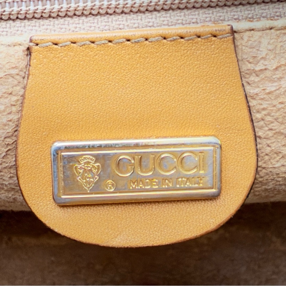 GUCCI Vintage Micro GG Canvas Shoulder Bag PVC Leather Beige - Picture 8 of 16